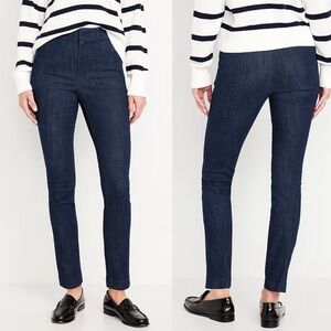 Old Navy Womens Dark Wash Extra High Waisted Polished Pixie Skinny Ankle Pants